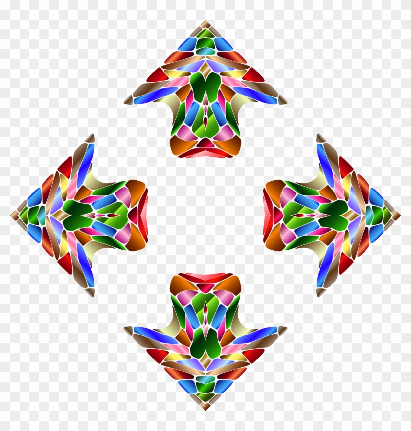 This Free Icons Png Design Of Chromatic Geometric Arrows - Visual Arts Clipart