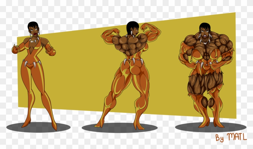 Vixen Muscle Growth Sequence By Matl Fur Affinity [dot] - Muscle Growth Sequence Clipart