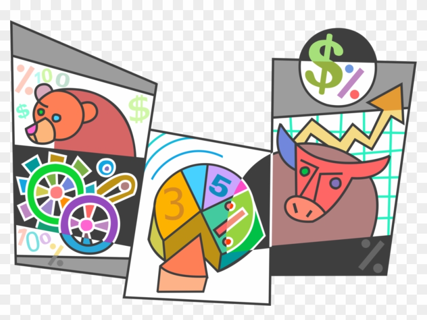 Vector Illustration Of Financial Investment In Wall - Cartoon Clipart