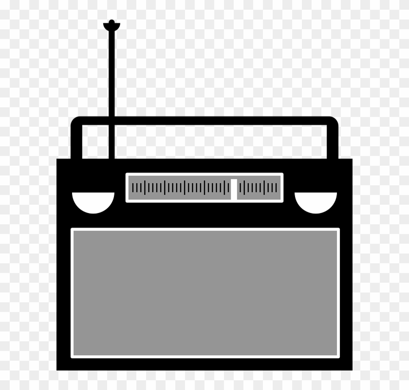 Radio Antenna Communication Wireless Signal - Radio Clipart Black And White - Png Download