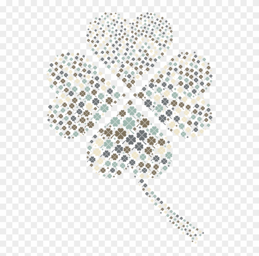 Four-leaf Clover Fractal White Clover Computer Icons - Clip Art - Png Download