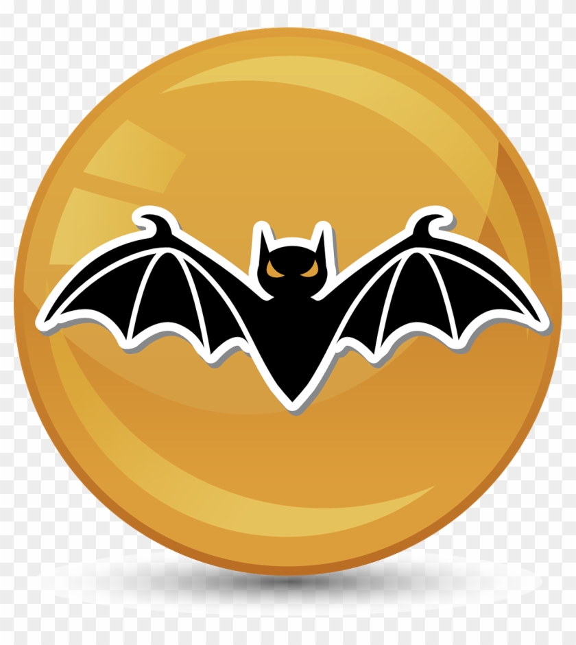 Halloween Bat Icon Signet Occultism Magic Round - Halloween Mail Png Clipart #3805781