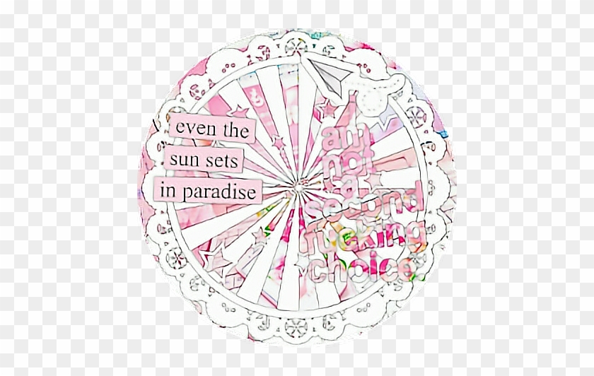 Pink Icon Overlay Grunge Sticker Aes Aesthetic Aesthet - Circle Clipart