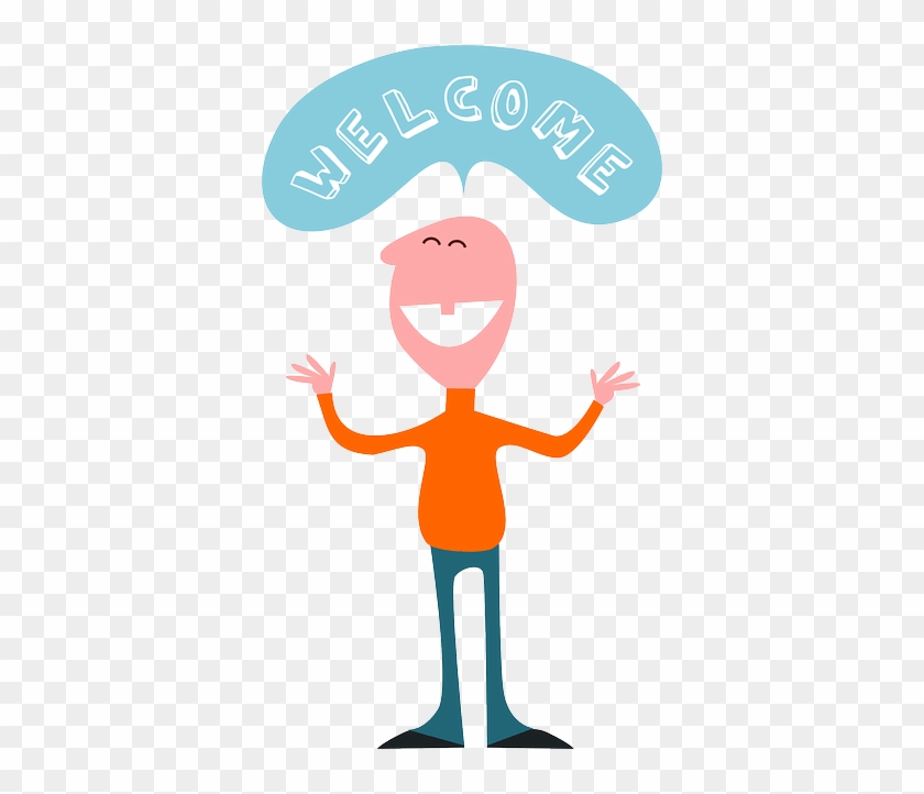 Welcome Man Character Vector - Welcome Clip Art - Png Download