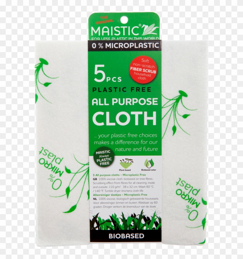 A Pack Of White Cloths With Green Plant Print Packaged - Floorcloth Clipart