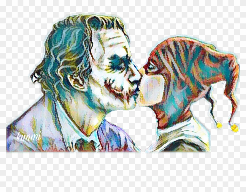 #joker #harley #harleyquinn #batman #heathledger #madlove - Painting Clipart #3807247