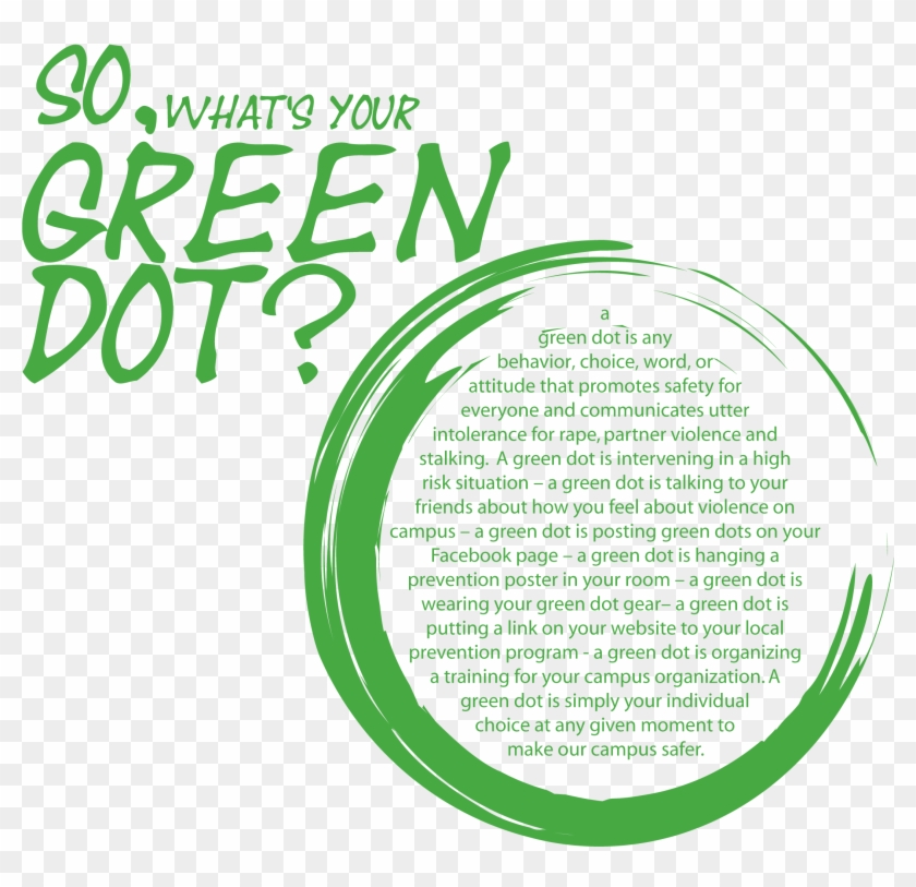 A Green Dot Is Any Behavior, Choice, Word, Or Attitude - Bystander Green Dot Quotes Clipart #3807677
