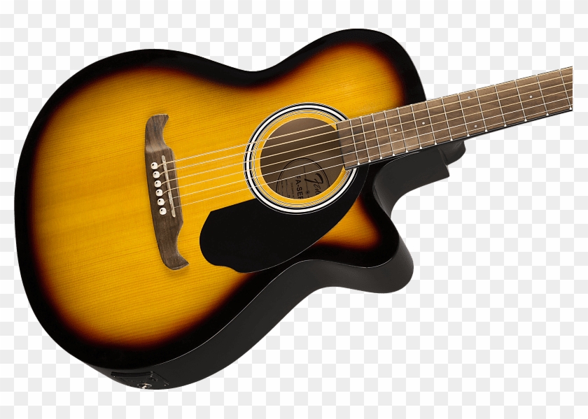 Fender Fa-135ce Concert Acoustic Electric Sunburst - Acoustic Guitar Clipart