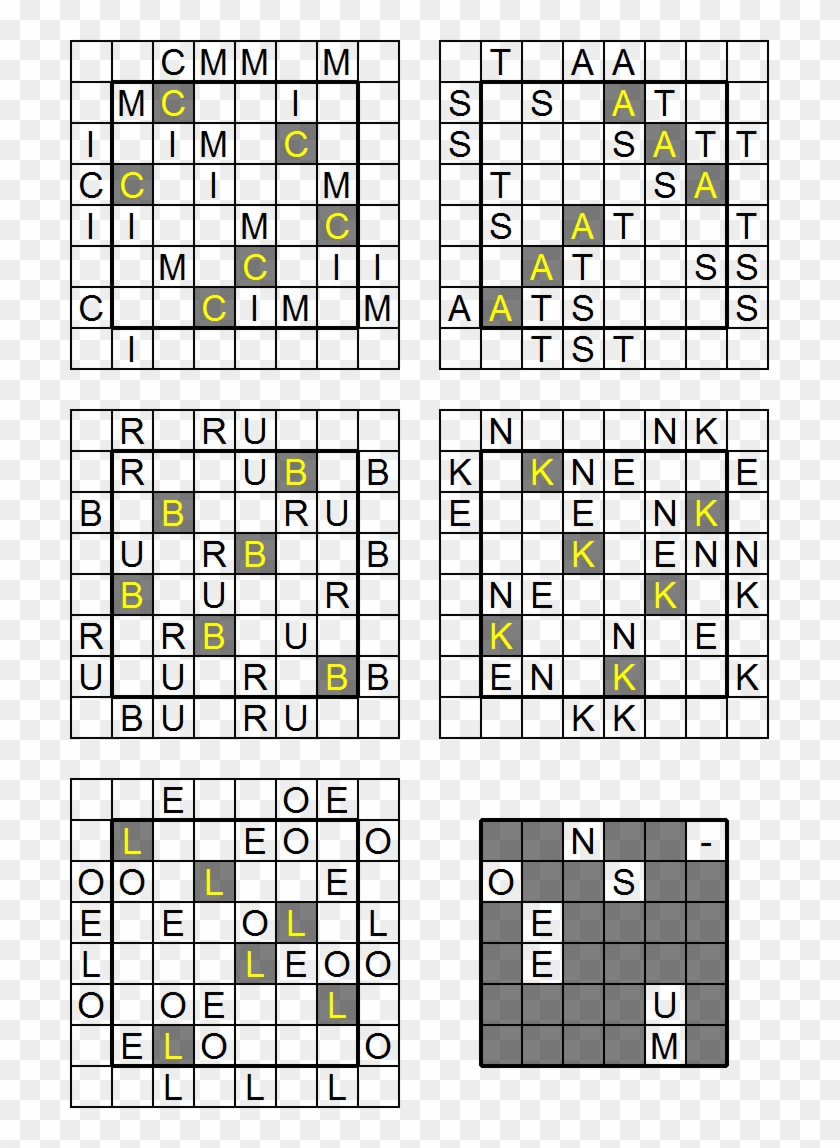 Exactly One Of The Five Puzzles Has A Letter In The - Cross Clipart #3809025