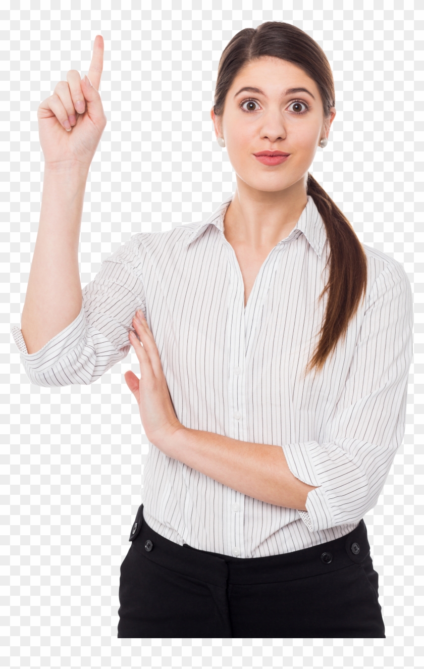 Women Pointing Top - Top Women Png Clipart #3809090