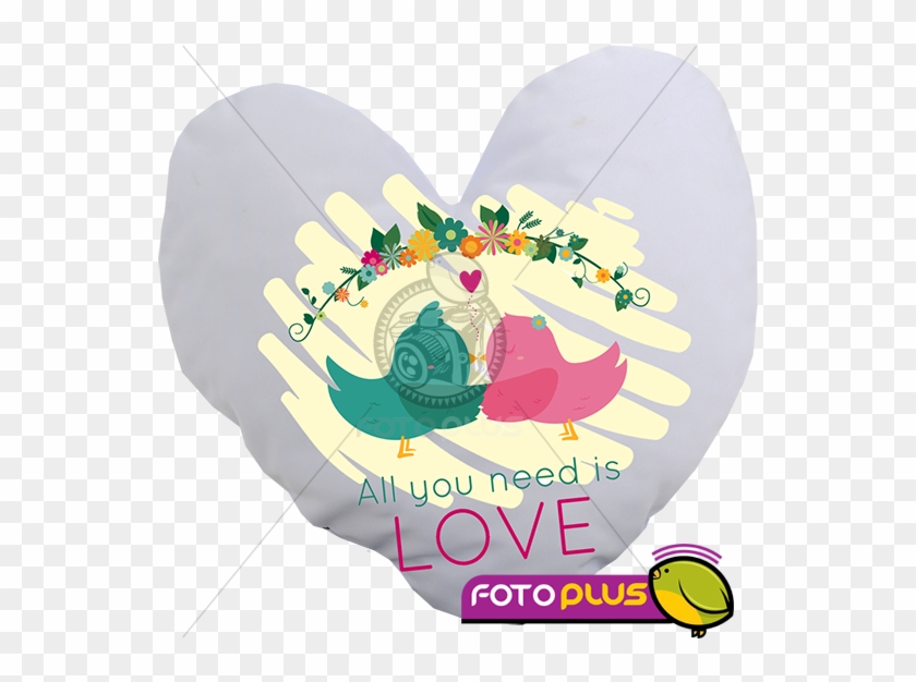 Cojín Forma Corazón En Sublimación Personalizada Blanco - Illustration Clipart #3809187