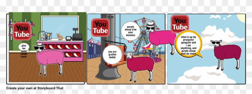 Pink Sheep - Cartoon Clipart #3809825