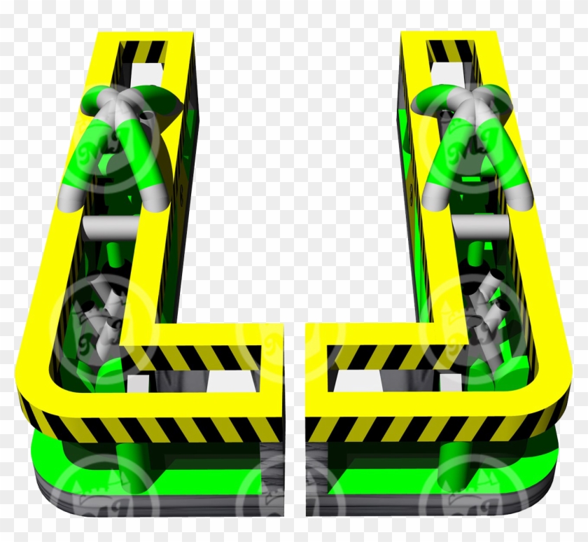 Dual Lane Obstacle Course - Graphic Design Clipart #3810002