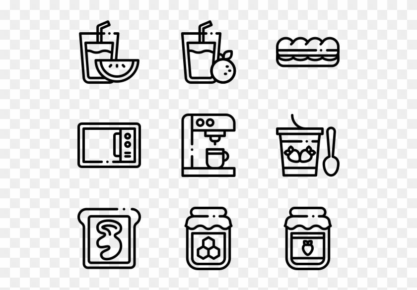 Breakfast - Mobile App Icon Vector Clipart #3810833