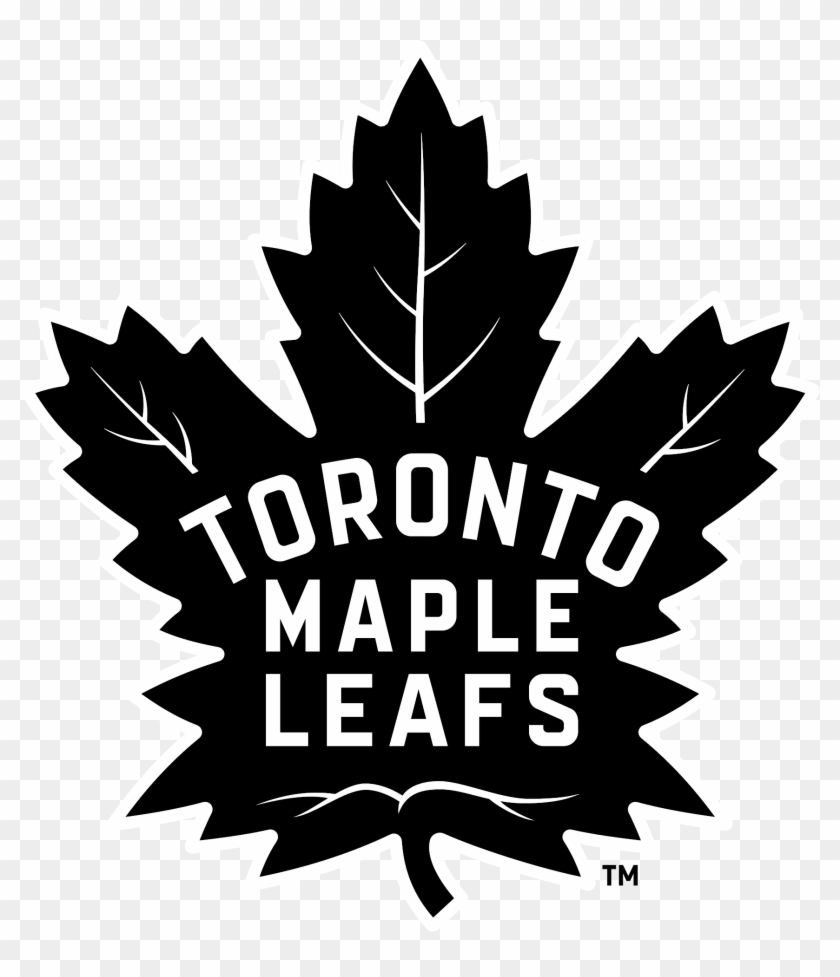 Toronto Maple Leafs Logo Black & White Transparent - Logo Toronto Maple Leafs Clipart #3810905