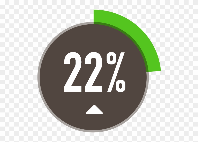 22 Percent Icon - Circle Clipart