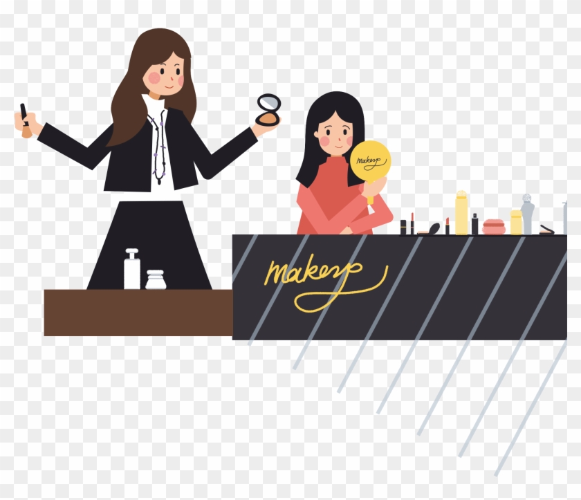 Flat Illustration Counter Cosmetic Png And Psd - Illustration Clipart #3812473
