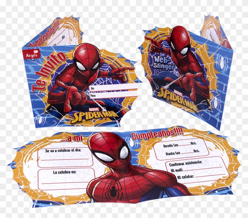 Tarjeta Invitación Spiderman - Tarjetas De Invitacion De Spiderman Clipart #3812968