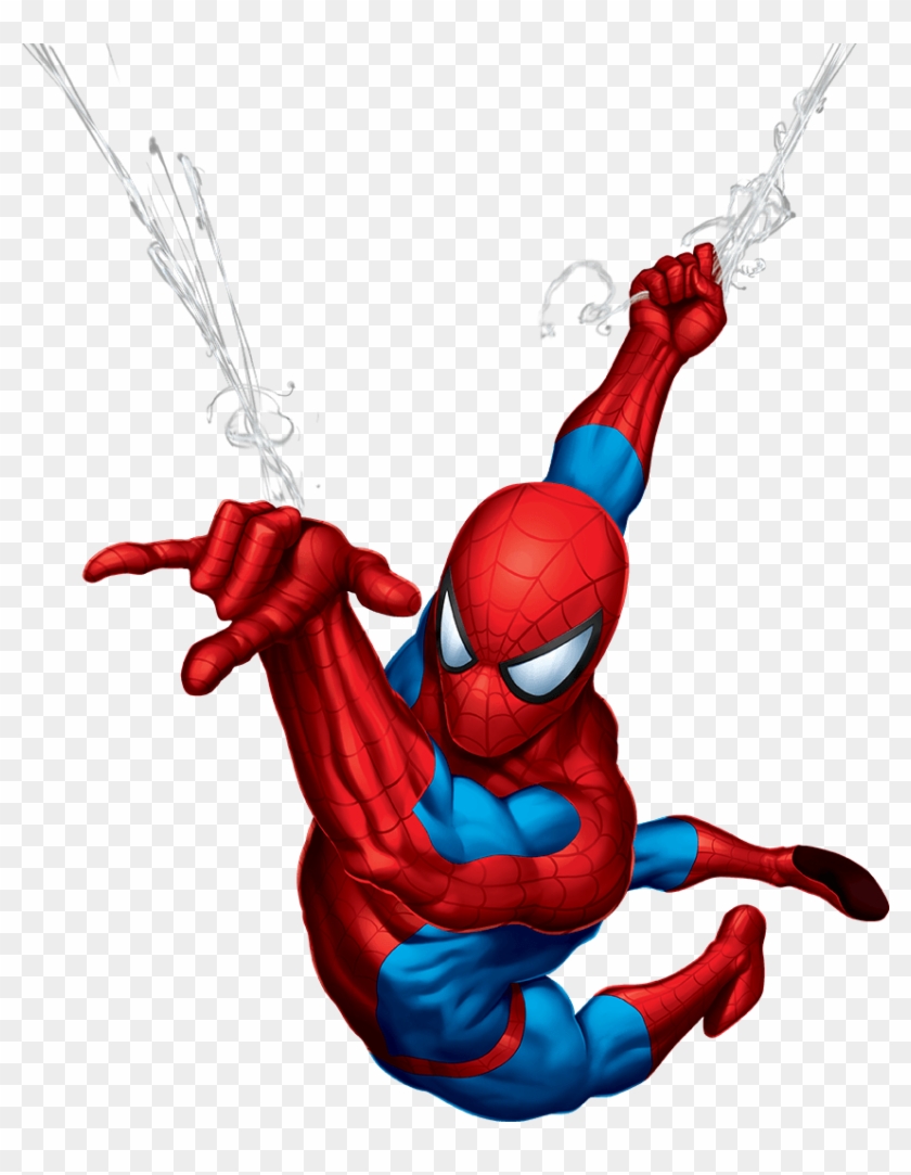 Crea Tu Poster Spider Man - Spiderman Swinging On Web Clipart