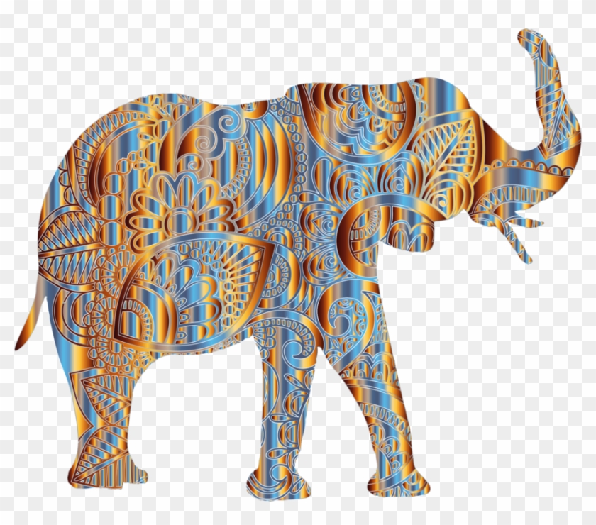 Indian Elephant African Bush Elephant Drawing White - Indian Elephant Clipart