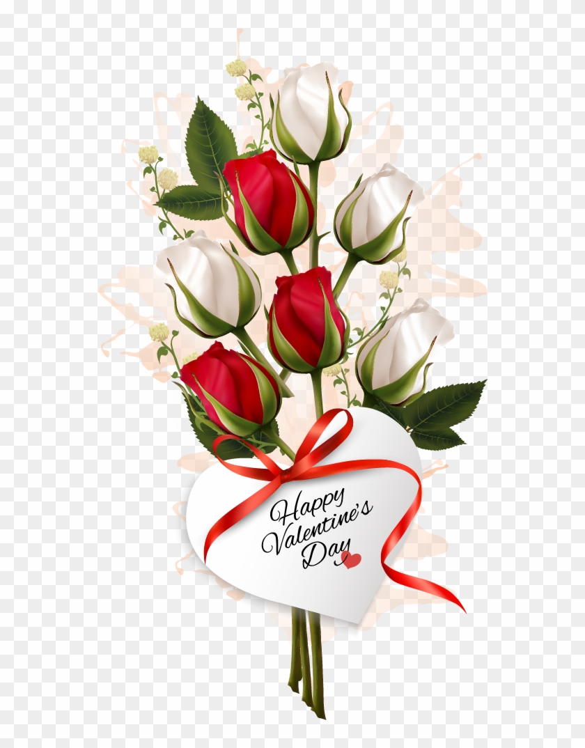 漫情人节礼物玫瑰花- White Rose Valentine Clipart , Png - Valentines Day Roses Clipart Transparent Png #3813294