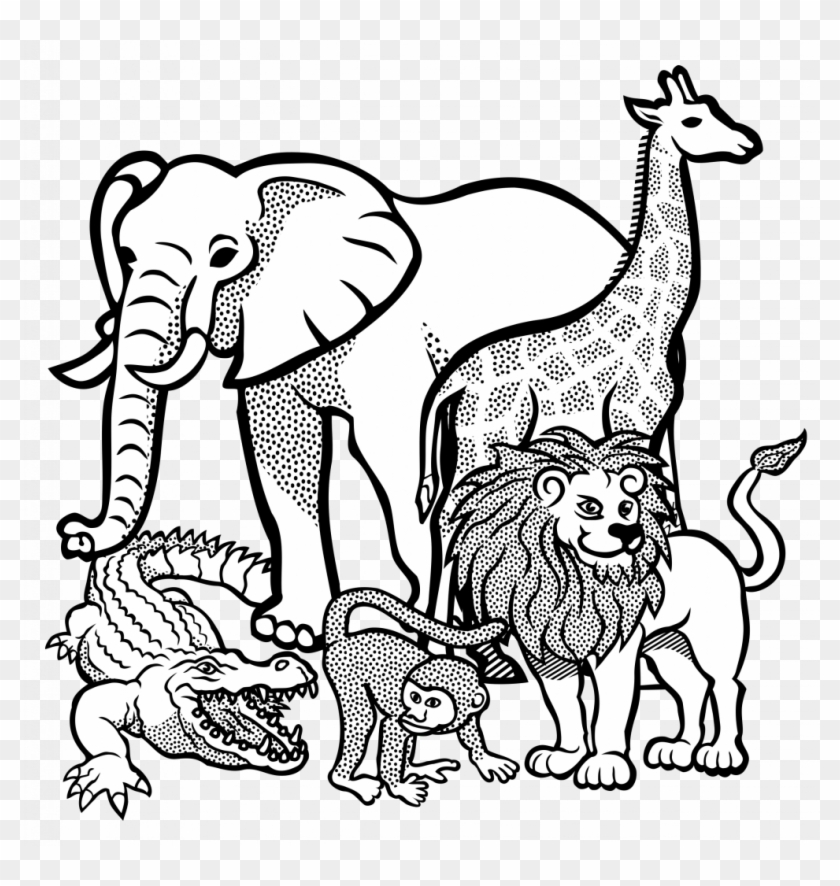 Nice Elephant Drawing Outline Collection Of Free Elephants - Animals Outline Drawing Clipart - Png Download #3813315