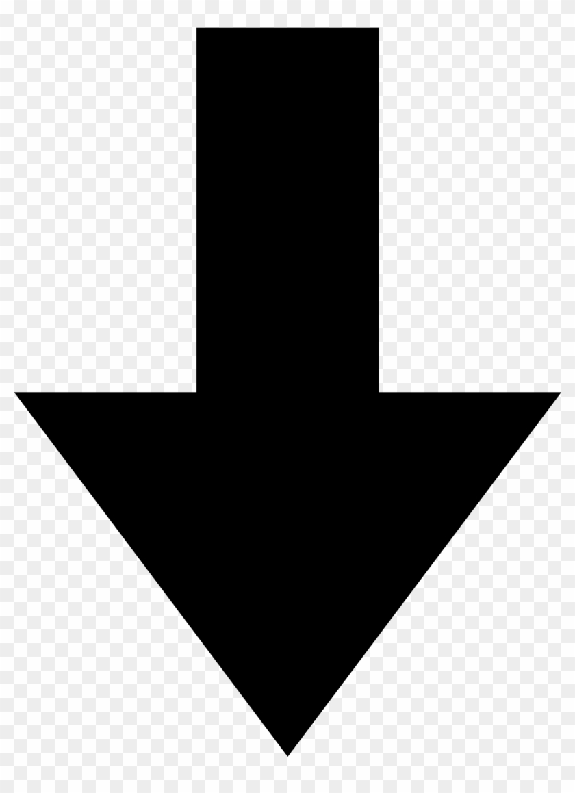 Guess The Emoji Arrow Pointing Down The Emoji - Black Down Arrow Png Clipart