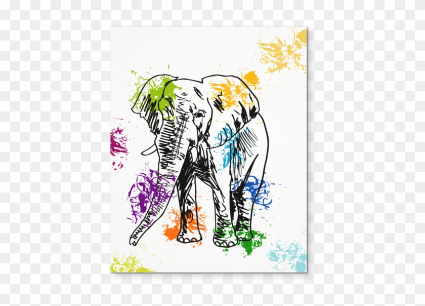 Drawing Elephants Front - Drawing Clipart #3813751