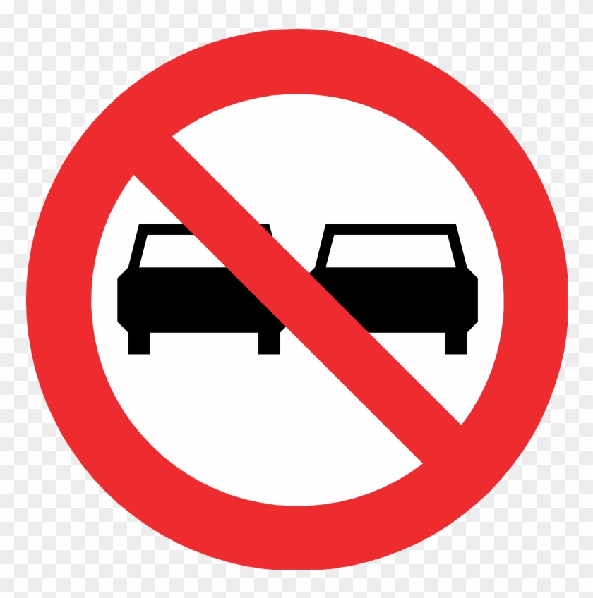 Chile Road Sign Rpo-3 - No Overtaking Traffic Sign Clipart #3813927