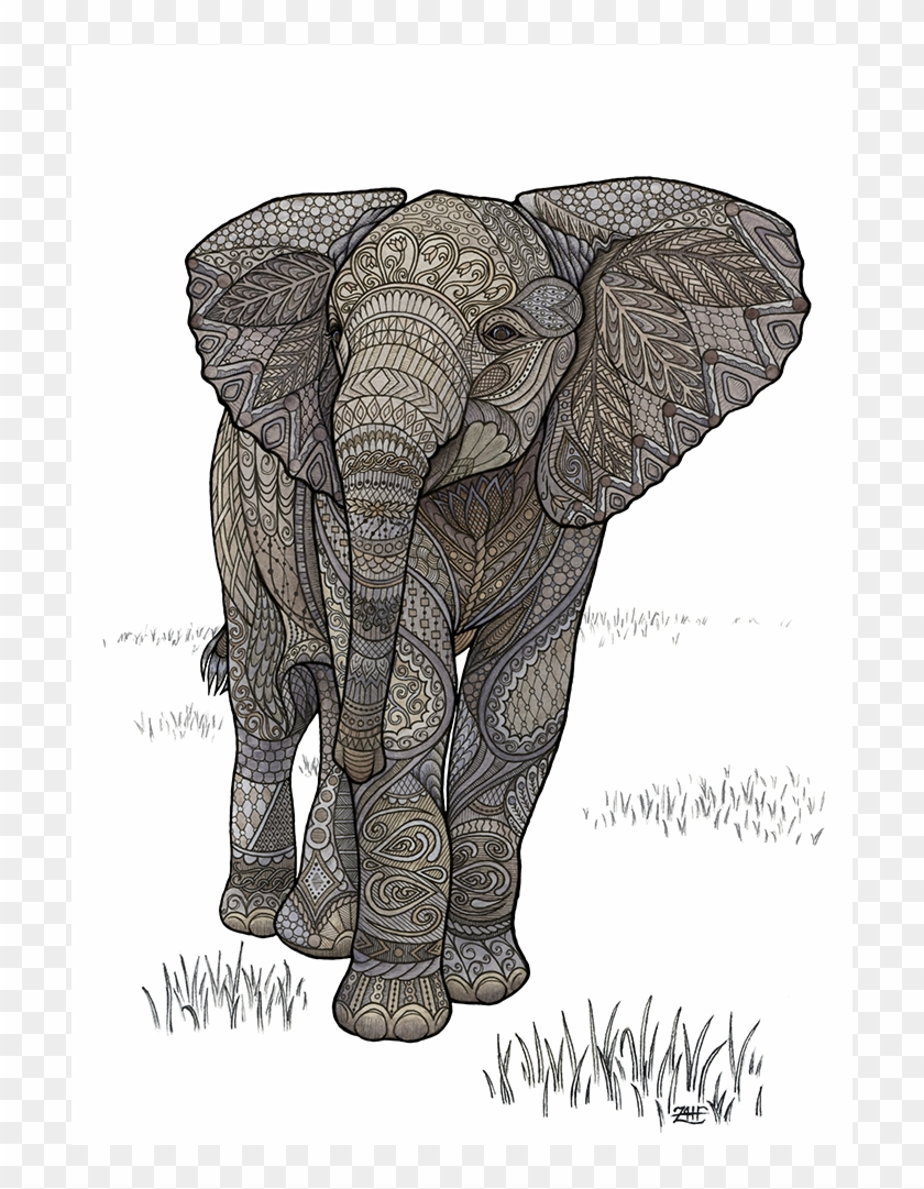 Drawing Elephants Pen - Indian Elephant Clipart