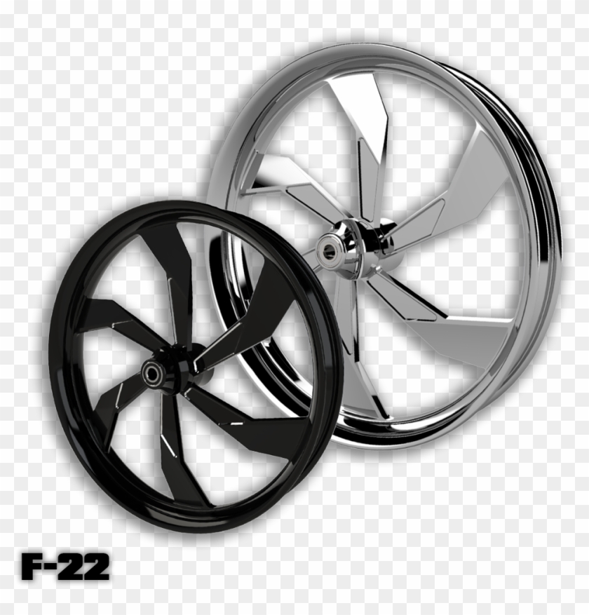 F22 Custom Motorcycle Wheels , Png Download - Alloy Wheel Clipart