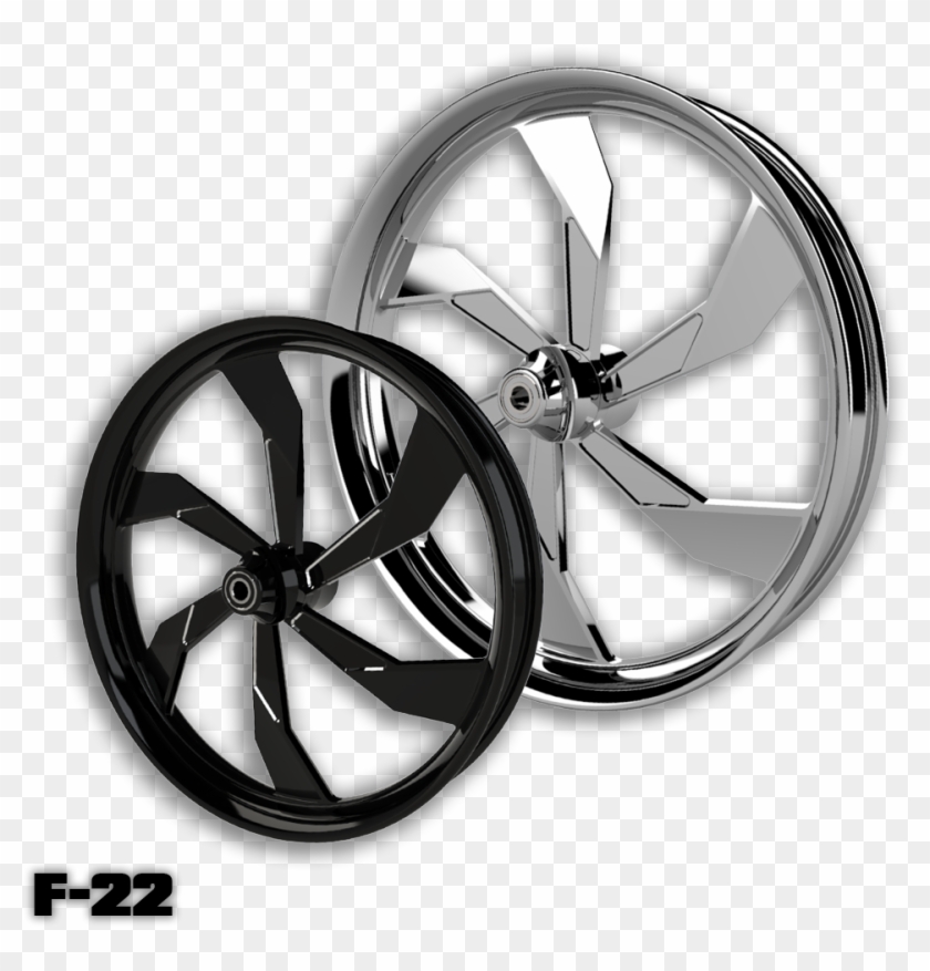 F22 Custom Motorcycle Wheels , Png Download - Alloy Wheel Clipart #3814463
