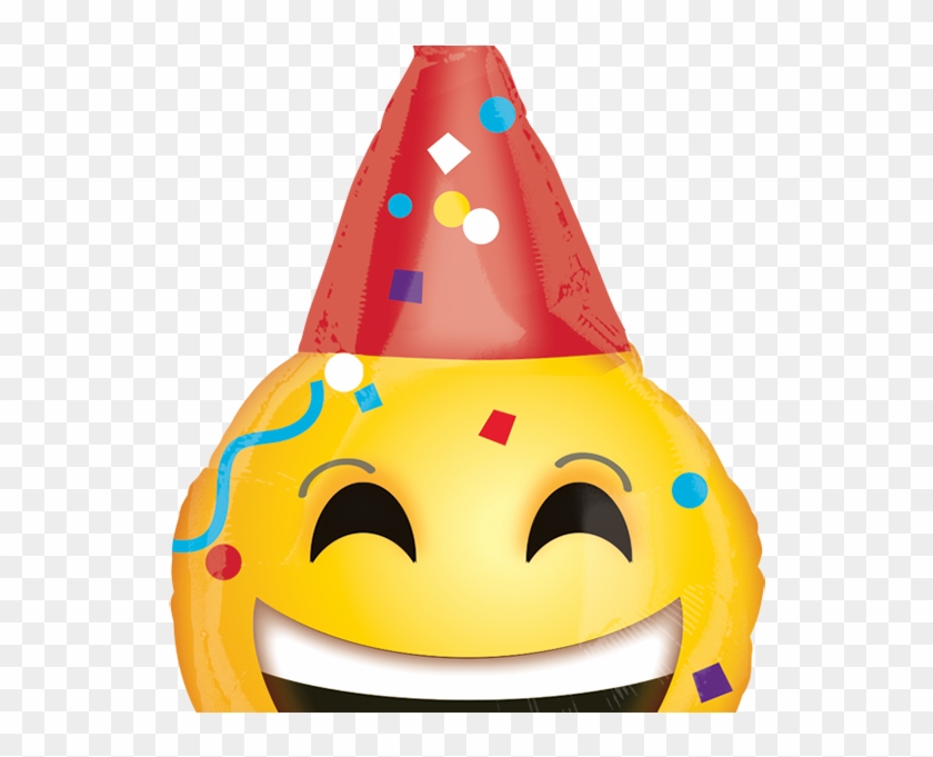 Globo Emoticon Party Hat - Emoji Birthday Face Clipart