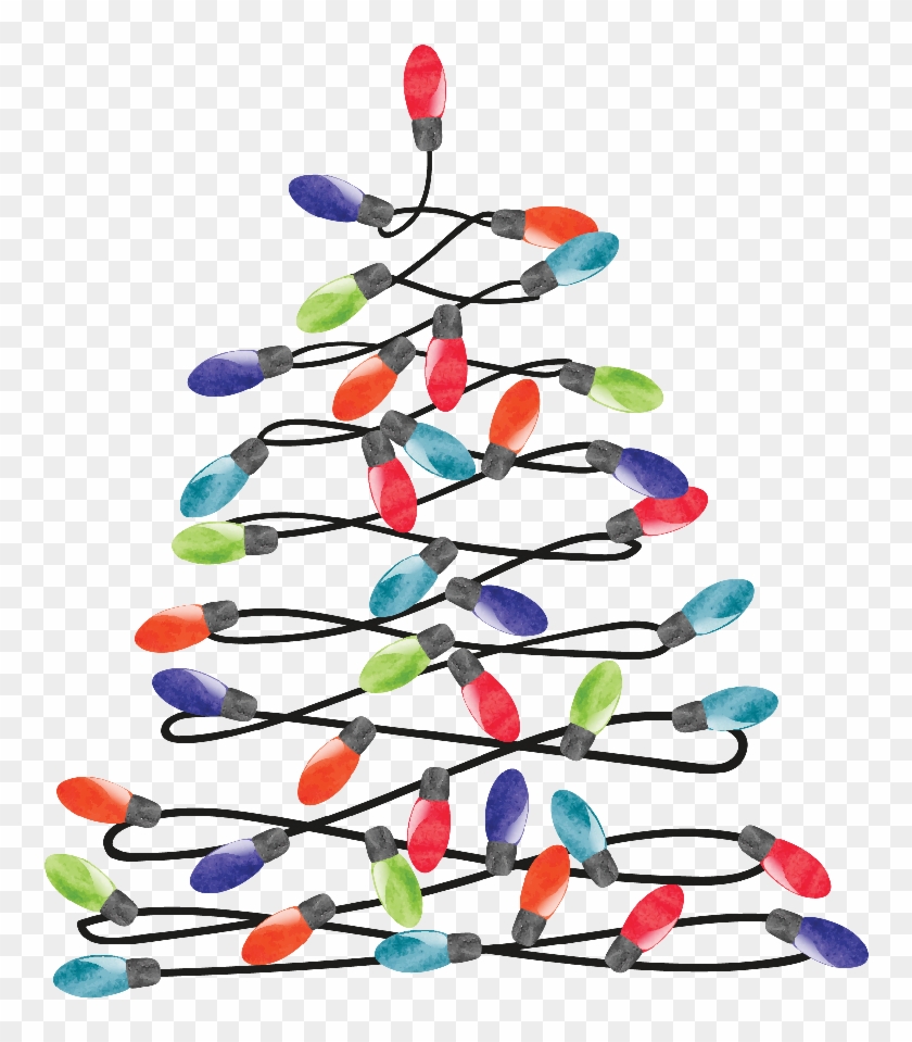 Section Header Goes Here - Light Bulb Christmas Tree Clipart