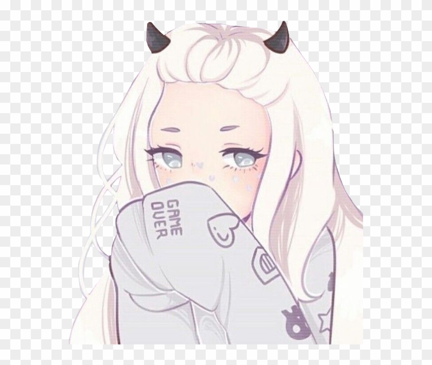 #rikkisgirl #kawaii #anime #animegirl #pastel #cute - Game Over Anime Girl Clipart