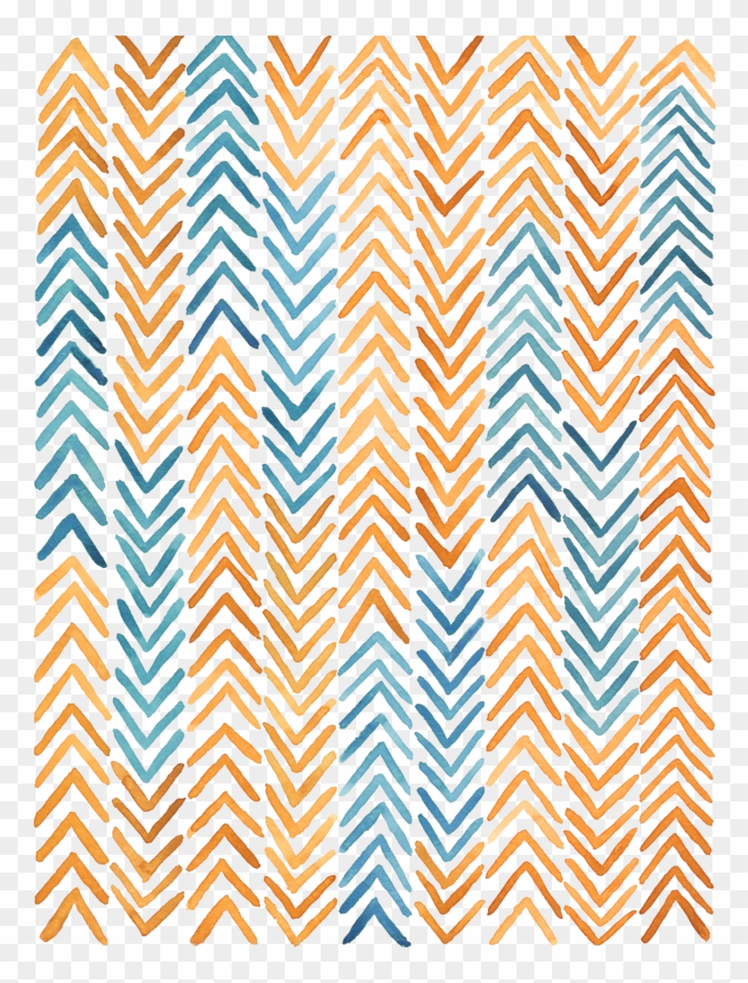 African Textile Arrow Watercolor Print - 24 Carat 5055 4 Clipart