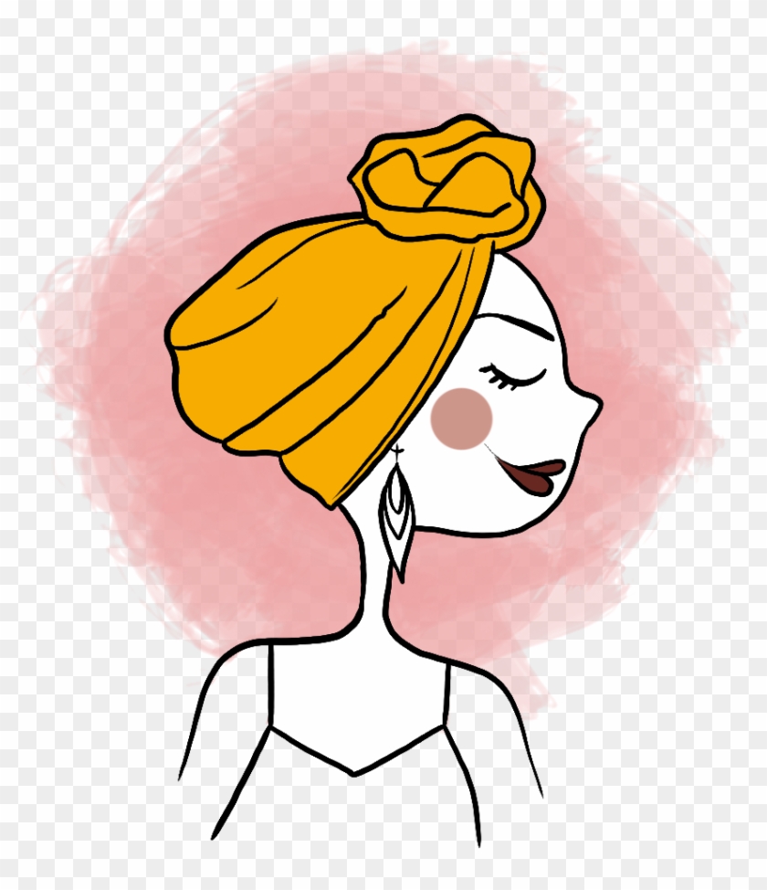 With A Bun - Headwrap Cartoons Clipart #3816433
