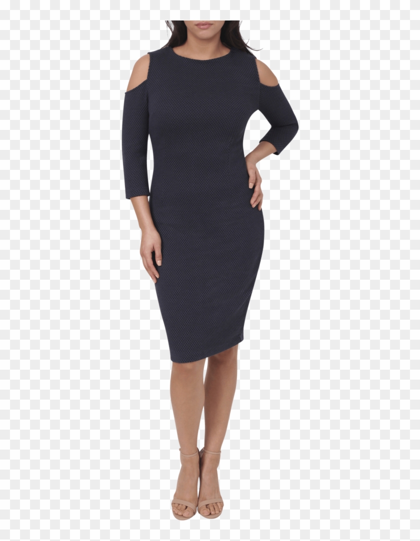 Eva Longoria, Spring Collection - Calvin Klein Plus Size Flutter Sleeve Dress Clipart #3816503
