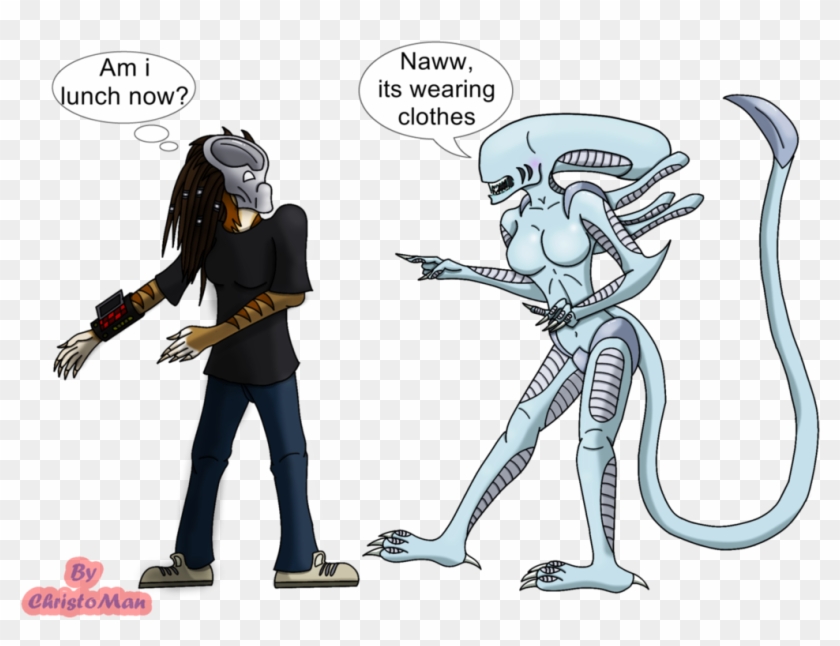 Gift Art Alien - Predator Cute Avp Clipart