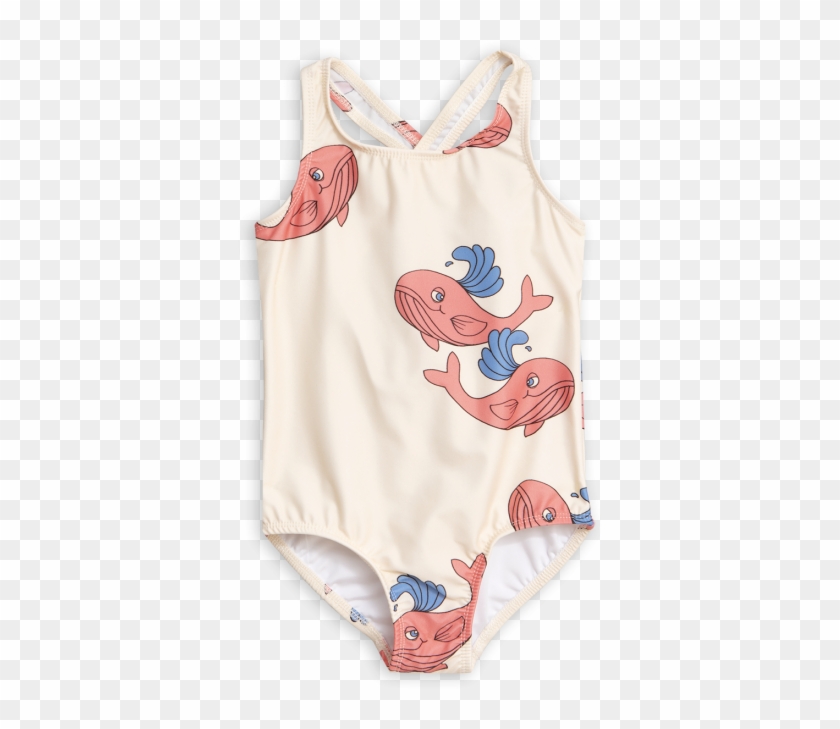 Girl's Mini Rodini Whale Sporty Swimsuit Clipart #3816982