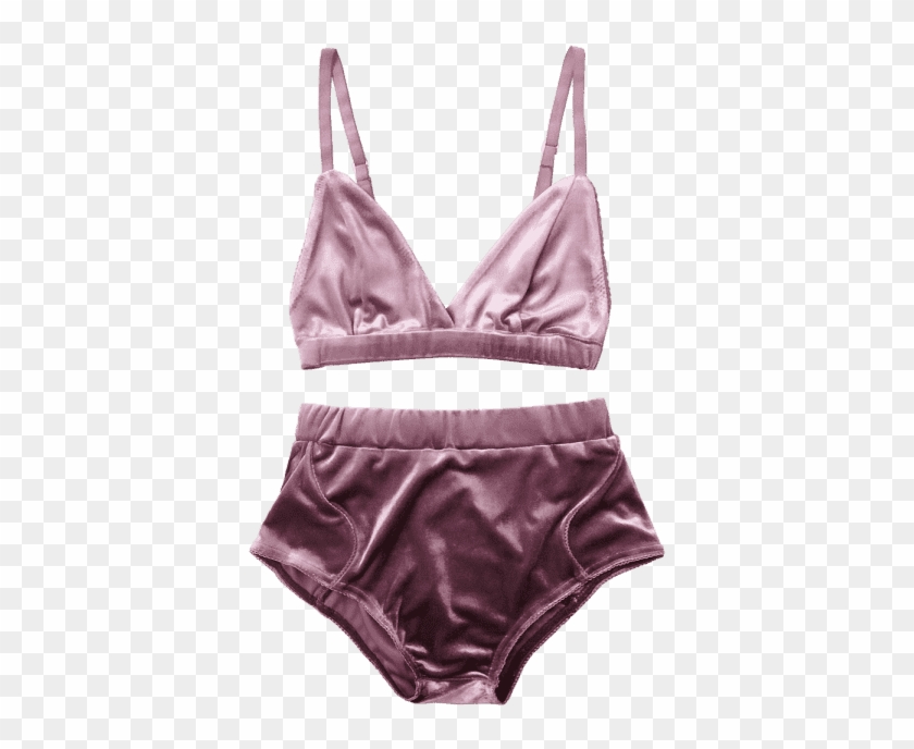 #freetoedit #sticker #aesthetic #clothing #swimwear - Velvet Underwear And Bra Set Clipart #3817192