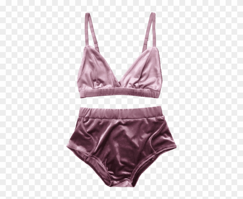 #freetoedit #sticker #aesthetic #clothing #swimwear - Velvet Underwear And Bra Set Clipart