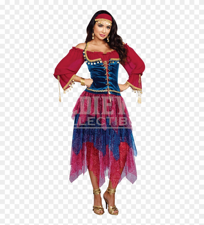 Gypsy Halloween Costume Clipart #3817774