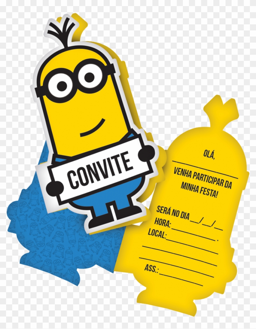 Convite De Aniversário Do Minions Clipart #3818116