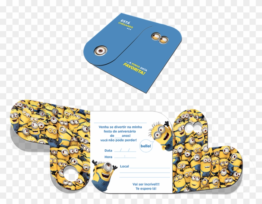 Convites De Aniversário Minions Para Editar Clipart