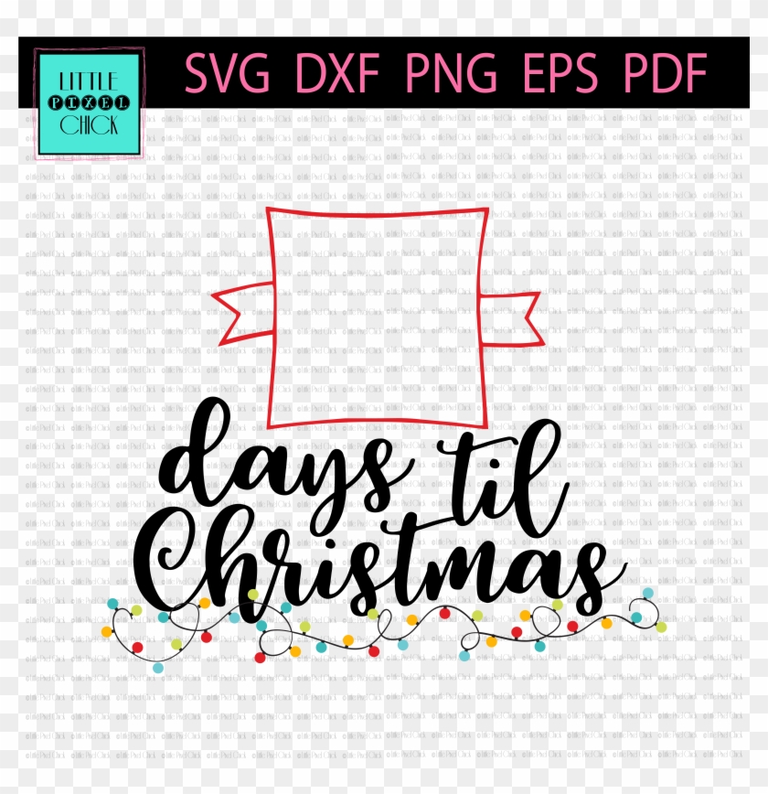 Days Til Christmas Font Clipart #3818220