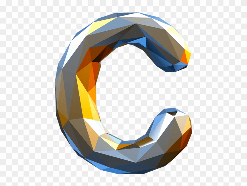 Lowpoly Gold Font - Illustration Clipart