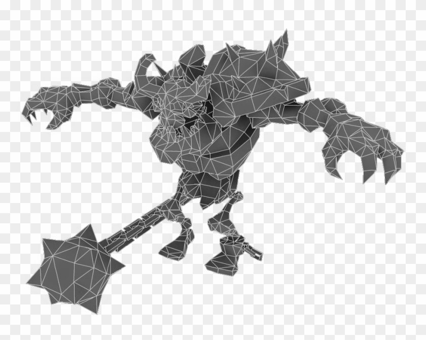 Low Poly Skeleton Grunt , Png Download - Craft Clipart #3818412