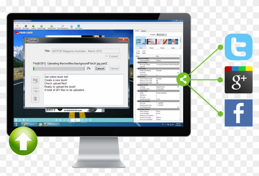 Online Page Flipping Magazine Maker - Flip Book Clipart