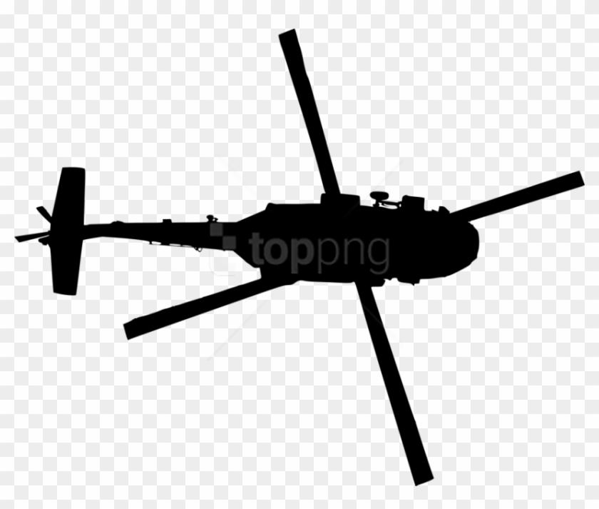 Free Png Helicopter Top View Silhouette Png Images - Helicopter Top View Png Clipart #3818719